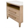 Essentials For Living Cambria 2-Drawer Nightstand - Front Side Closeup Angle