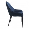 Moe's Home Collection Lapis Dining Chair in Dark Blue- Set of Two - Side Angle