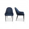 Moe's Home Collection Lapis Dining Chair in Dark Blue- Set of Two - Set in Angle