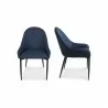 Moe's Home Collection Lapis Dining Chair in Dark Blue- Set of Two - Set in Angle - Moe's Home Collection Lapis Dining Chair in Dark Blue- Set of Two - Set in Angle