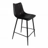 Moe's Home Collection Alibi Counter Stool in Matte Black - Set of 2 - Front Side Angle - Moe's Home Collection Alibi Counter Stool in Matte Black - Set of 2 - Front Side Angle