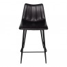 Moe's Home Collection Alibi Counter Stool in Matte Black - Set of 2 - Front Angle