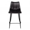 Moe's Home Collection Alibi Counter Stool in Matte Black - Set of 2 - Front Angle