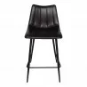 Moe's Home Collection Alibi Counter Stool in Matte Black - Set of 2 - Front Angle - Moe's Home Collection Alibi Counter Stool in Matte Black - Set of 2 - Front Angle