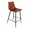 Moe's Home Collection Alibi Counter Stool in Matte Brown - Set of 2 - Front Side Angle - Moe's Home Collection Alibi Counter Stool in Matte Brown - Set of 2 - Front Side Angle
