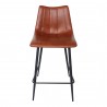 Moe's Home Collection Alibi Counter Stool in Matte Brown - Set of 2 - Front Angle