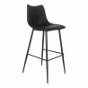 Moe's Home Collection Alibi Barstool in Matte Black - Set of Two - Front Side Angle - Moe's Home Collection Alibi Barstool in Matte Black - Set of Two - Front Side Angle