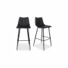 Moe's Home Collection Alibi Barstool in Matte Black - Set of Two - Set in Angle - Moe's Home Collection Alibi Barstool in Matte Black - Set of Two - Set in Angle