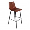 Moe's Home Collection Alibi Barstool in Brown - Set of Two - Front Side Angle