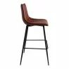 Moe's Home Collection Alibi Barstool in Brown - Set of Two - Side Angle - Moe's Home Collection Alibi Barstool in Brown - Set of Two - Side Angle