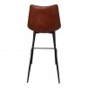 Moe's Home Collection Alibi Barstool in Brown - Set of Two - Back Angle