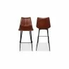 Moe's Home Collection Alibi Barstool in Brown - Set of Two - Set in Angle - Moe's Home Collection Alibi Barstool in Brown - Set of Two - Set in Angle