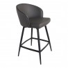 Moe's Home Collection Webber Swivel Counter Stool - Charcoal- Front Side Angle