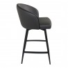 Moe's Home Collection Webber Swivel Counter Stool - Charcoal- Side Angle