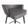 Moe's Home Collection Webber Swivel Counter Stool - Charcoal- Seat Closeup Top Angle