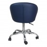 Moe's Home Collection Albus Swivel Office Chair - Blue - Rear 
