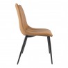 Moe's Home Collection Alibi Dining Chair in Tan - Set of Two - Side Angle