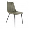 Moe's Home Collection Alibi Dining Chair in Dark Green - Set of Two - Front Side Angle