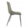 Moe's Home Collection Alibi Dining Chair in Dark Green - Set of Two - Side Angle