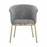 Sunpan Nadine Dining Chair Chacha Grey - Front Angle - Sunpan Nadine Dining Chair Chacha Grey - Front Angle