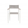Sunpan Kona Stackable Dining Armchair White - Set of Two - Front Angle