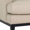 Sunpan Kaius Armchair in Limelight Oat - Seat Closeup Angle