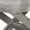 Sunpan Theodora Stool Grey - Seat Closeup Top Angle