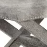 Sunpan Theodora Stool Grey - Seat Closeup Top Angle - Sunpan Theodora Stool Grey - Seat Closeup Top Angle