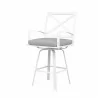 Bristol Swivel Counter Stool in Canvas Granite w/ Self Welt - Front Side Angle - Bristol Swivel Counter Stool in Canvas Granite w/ Self Welt - Front Side Angle