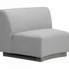 Sunpan Jaclyn Modular Armless Chair in Egypt Light Grey-Danny Medium Grey - Front Side Angle - Sunpan Jaclyn Modular Armless Chair in Egypt Light Grey-Danny Medium Grey - Front Side Angle