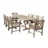 Renaissance Eco-friendly 9-piece Outdoor Hand-scraped Hardwood Dining Set - Renaissance Eco-friendly 9-piece Outdoor Hand-scraped Hardwood Dining Set