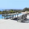 Renaissance Outdoor 7-piece Hand-scraped Wood Patio Dining Set with Extension Table - Lifestyle - Renaissance Outdoor 7-piece Hand-scraped Wood Patio Dining Set with Extension Table - Lifestyle