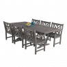 Renaissance Outdoor 7-piece Hand-scraped Wood Patio Dining Set with Extension Table - Set