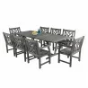 Vifah Renaissance Outdoor Hand-scraped Wood Patio Dining Table - Chairs Moved - Vifah Renaissance Outdoor Hand-scraped Wood Patio Dining Table - Chairs Moved