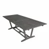 Vifah Renaissance Outdoor Hand-scraped Wood Patio Dining Table - Angled - Vifah Renaissance Outdoor Hand-scraped Wood Patio Dining Table - Angled