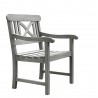 Renaissance Outdoor Hand-scraped Wood Patio Dining Extension Chair - White BG
