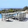 Renaissance Outdoor Hand-scraped Wood Patio Dining Extension Table - Lifetyle - Renaissance Outdoor Hand-scraped Wood Patio Dining Extension Table - Lifetyle