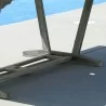 Renaissance Outdoor Hand-scraped Wood Patio Dining Extension Table - Leg Detail - Renaissance Outdoor Hand-scraped Wood Patio Dining Extension Table - Leg Detail