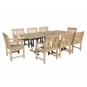 Renaissance Eco-friendly 9-piece Outdoor Hand-scraped Hardwood Dining Set - Renaissance Eco-friendly 9-piece Outdoor Hand-scraped Hardwood Dining Set