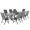 Malibu Outdoor 9-piece Wood Patio Dining Set with Extension Table - White BG