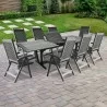 Malibu Outdoor 9-piece Wood Patio Dining Set with Extension Table - Lifestyle - Malibu Outdoor 9-piece Wood Patio Dining Set with Extension Table - Lifestyle