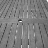 Malibu Outdoor Wood Patio Dining Extension Table - Table Top Close-Up