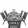 Renaissance Outdoor Patio Hand-scraped Wood 7-piece Dining Set with Extension Table - White BG - Renaissance Outdoor Patio Hand-scraped Wood 7-piece Dining Set with Extension Table - White BG