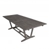 Renaissance Outdoor Patio Hand-scraped Wood Dining Extension Table - Unextended