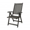 Renaissance Outdoor Patio Hand-scraped Wood Dining Chair - Angled
