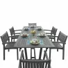 Renaissance Outdoor Patio Hand-scraped Wood 7-piece Dining Set with Extension Table - White BG - Renaissance Outdoor Patio Hand-scraped Wood 7-piece Dining Set with Extension Table - White BG