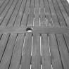 Renaissance Outdoor Patio Hand-scraped Wood Dining Extension Table - Tabletop Umbrella Hole