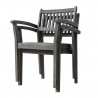 Renaissance Outdoor Patio Hand-scraped Wood Dining Chair - Stackable