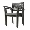 Renaissance Outdoor Patio Hand-scraped Wood Dining Chair - Stackable - Renaissance Outdoor Patio Hand-scraped Wood Dining Chair - Stackable