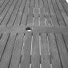 Renaissance Outdoor Patio Hand-scraped Wood Dining Extension Table - Tabletop Close-Up - Renaissance Outdoor Patio Hand-scraped Wood Dining Extension Table - Tabletop Close-Up